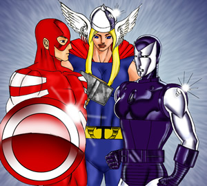 Captain Japan, Thor, and Iron Rose