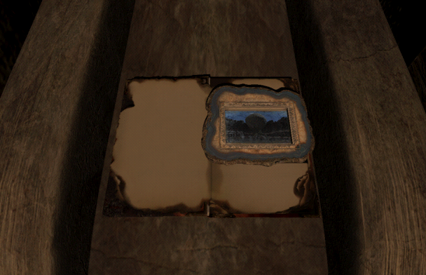 burning linking book in myst 3